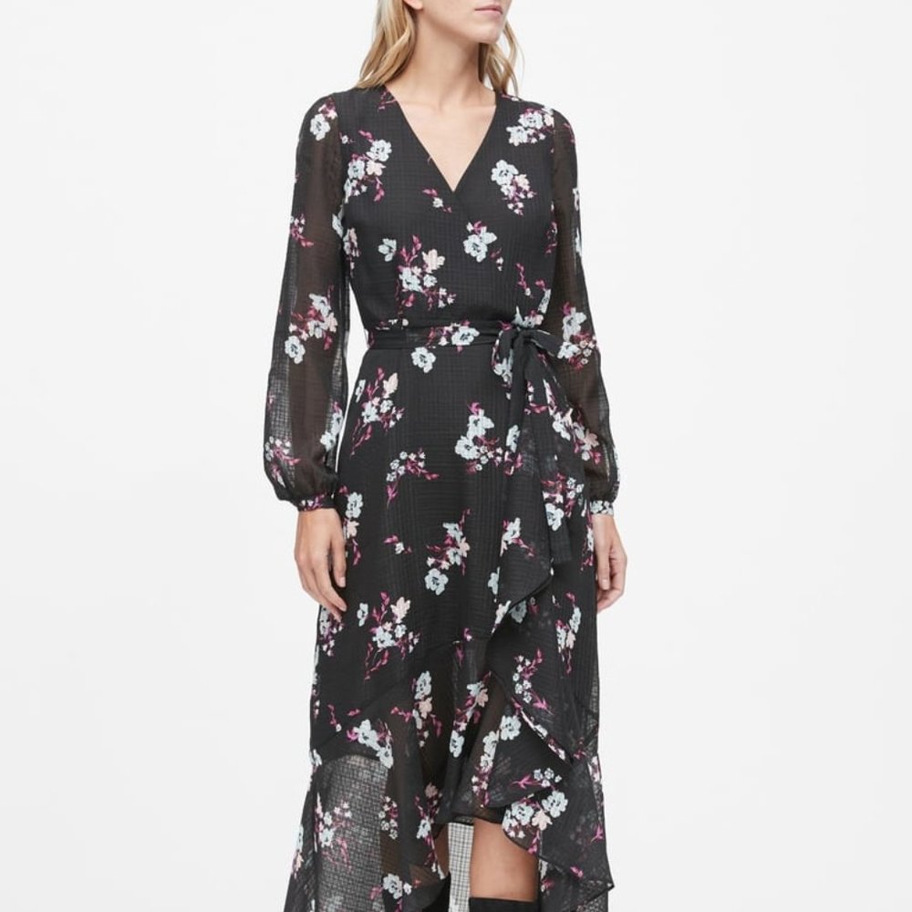 Banana Republic Floral Ruffle Maxi
